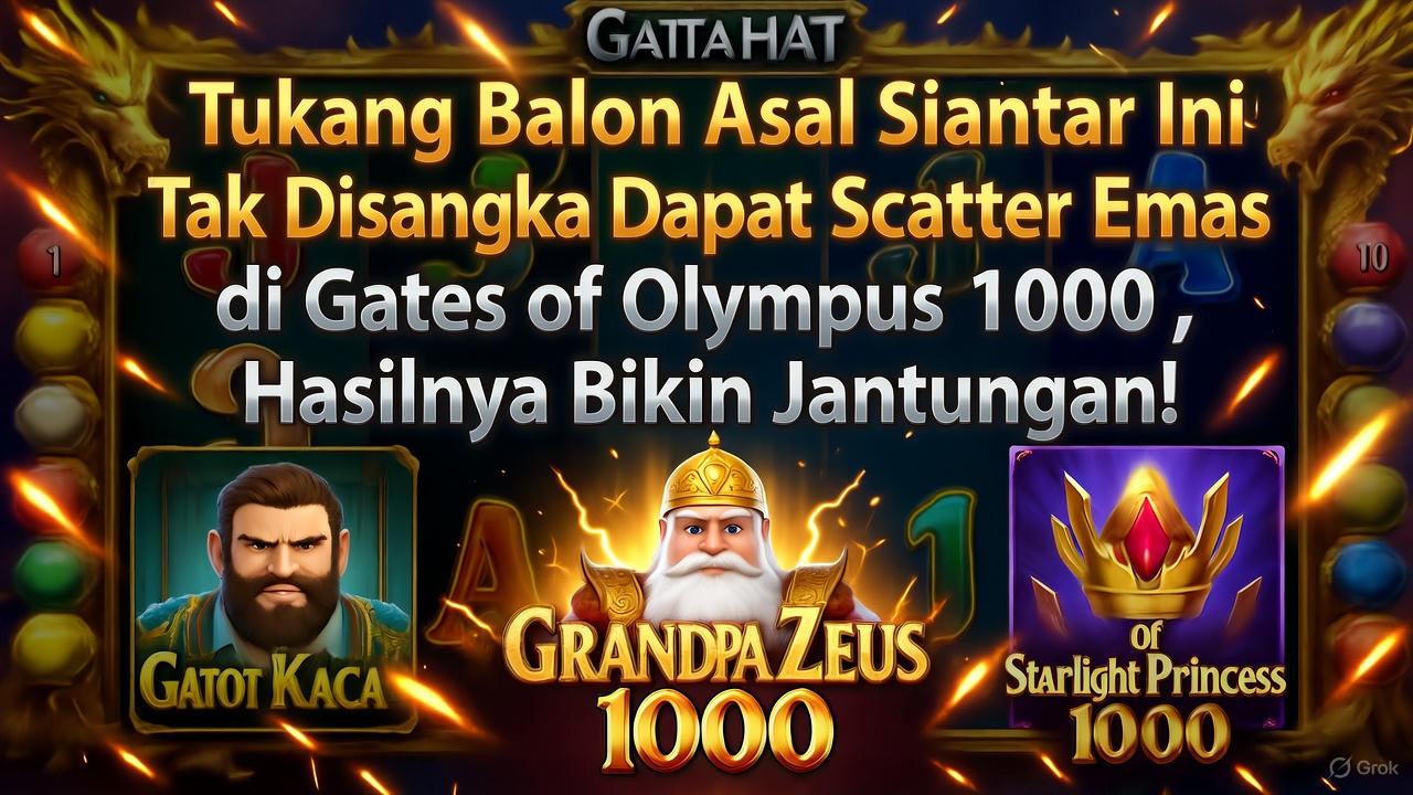 Tukang Balon Asal Siantar Ini Tak Disangka Dapat Scatter Emas di Gates of Olympus 1000, Hasilnya Bikin Jantungan!